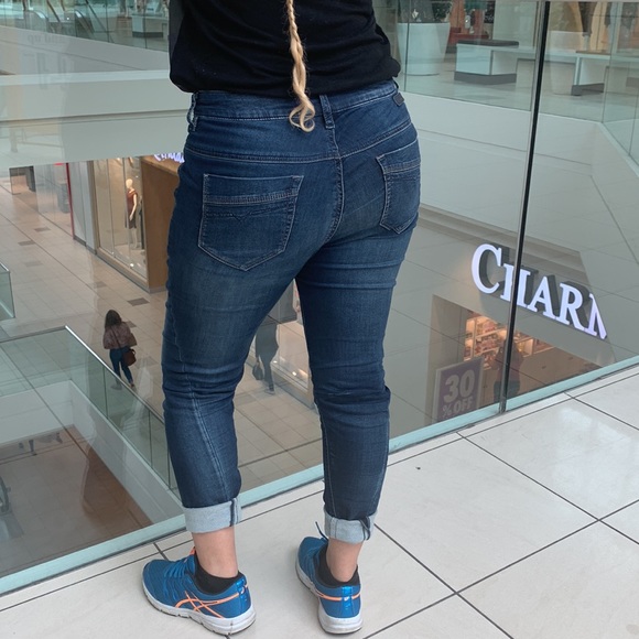 Diesel jeans blue boyfriend cut oversized high waist tight at the bottom part - Picture 10 of 12